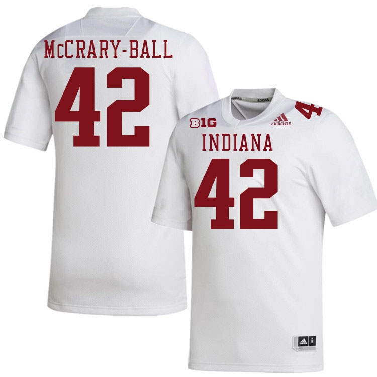 #42 Marcelino McCrary-Ball Indiana Hoosiers Football Jeresys College Apparels,Uniforms Stitched-Whit